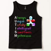My Gift Is Autism: Always Unique Totally Intelligent Sometime Mysterious Puzzle Tank Top