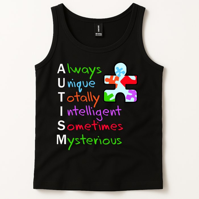 My Gift Is Autism: Always Unique Totally Intelligent Sometime Mysterious Puzzle Tank Top