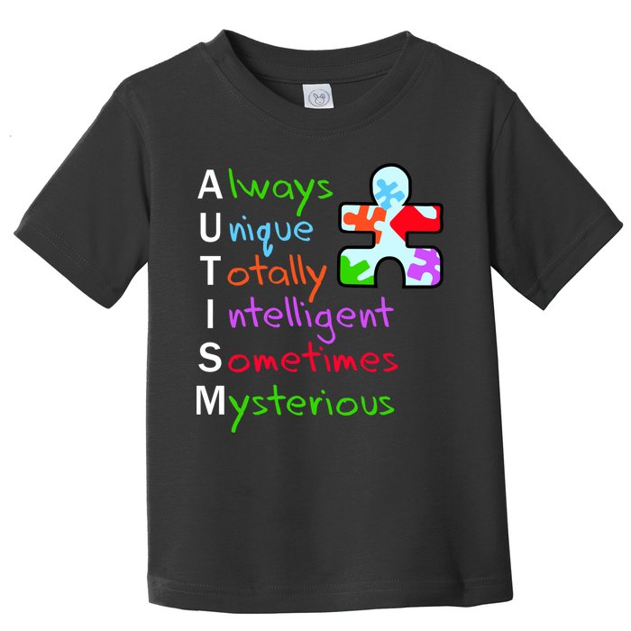 My Gift Is Autism: Always Unique Totally Intelligent Sometime Mysterious Puzzle Toddler T-Shirt