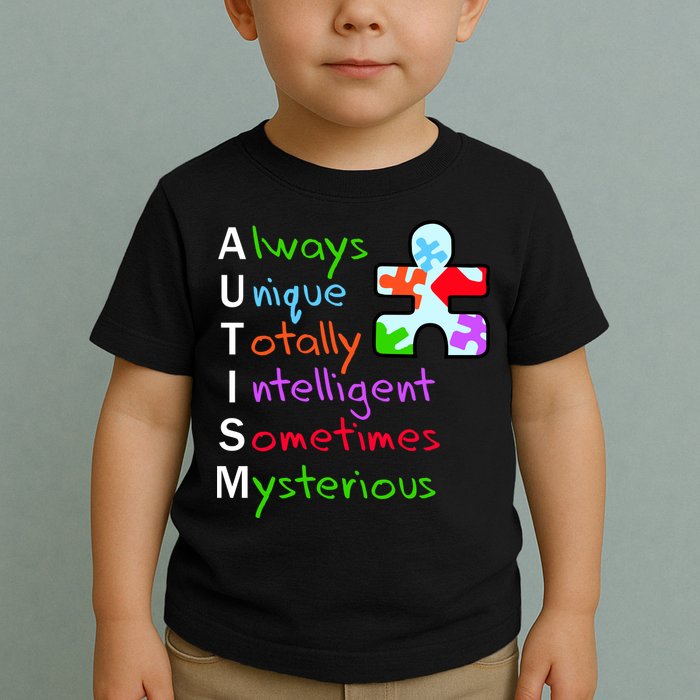 My Gift Is Autism: Always Unique Totally Intelligent Sometime Mysterious Puzzle Toddler T-Shirt