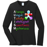 My Gift Is Autism: Always Unique Totally Intelligent Sometime Mysterious Puzzle Ladies Long Sleeve Shirt