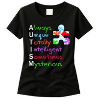 My Gift Is Autism: Always Unique Totally Intelligent Sometime Mysterious Puzzle Womens T-Shirt