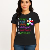 My Gift Is Autism: Always Unique Totally Intelligent Sometime Mysterious Puzzle Womens T-Shirt