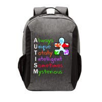 My Gift Is Autism: Always Unique Totally Intelligent Sometime Mysterious Puzzle Vector Backpack