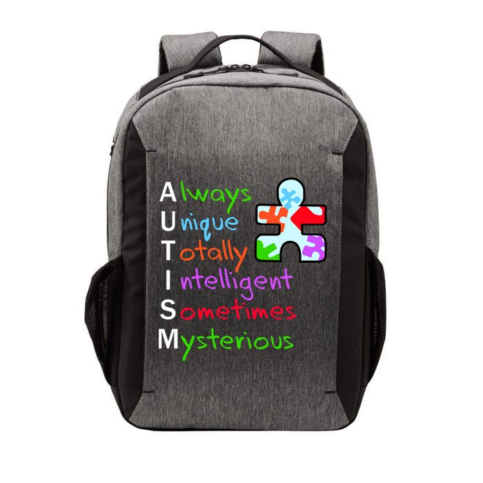 My Gift Is Autism: Always Unique Totally Intelligent Sometime Mysterious Puzzle Vector Backpack