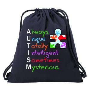 My Gift Is Autism: Always Unique Totally Intelligent Sometime Mysterious Puzzle Drawstring Bag