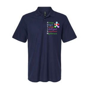 My Gift Is Autism: Always Unique Totally Intelligent Sometime Mysterious Puzzle Softstyle Adult Sport Polo