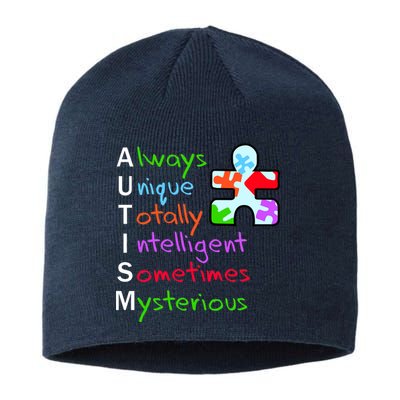 My Gift Is Autism: Always Unique Totally Intelligent Sometime Mysterious Puzzle Sustainable Beanie