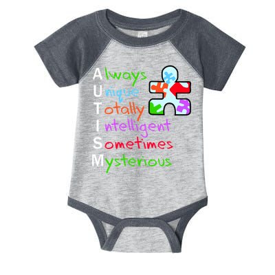 My Gift Is Autism: Always Unique Totally Intelligent Sometime Mysterious Puzzle Infant Baby Jersey Bodysuit