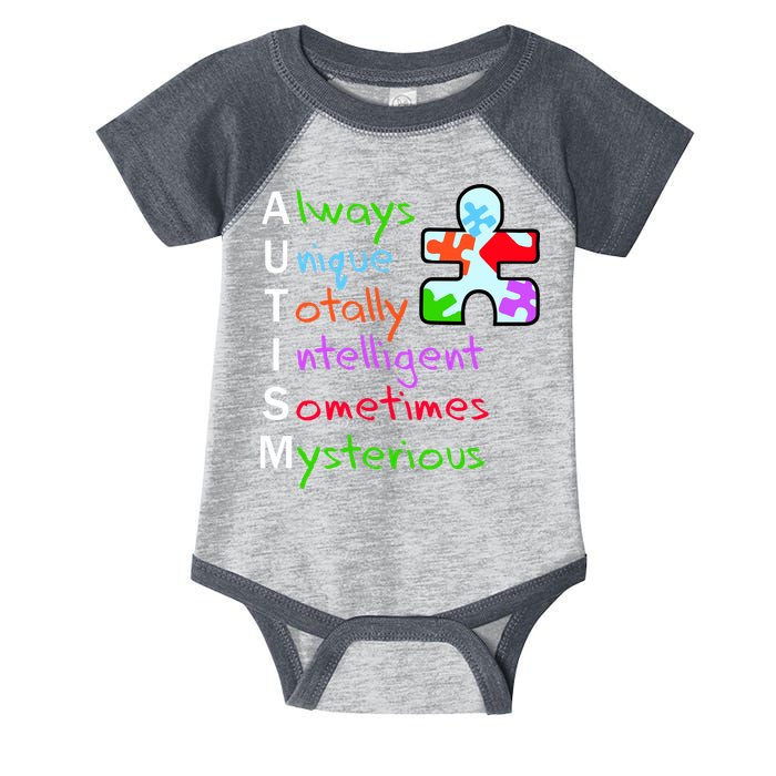 My Gift Is Autism: Always Unique Totally Intelligent Sometime Mysterious Puzzle Infant Baby Jersey Bodysuit