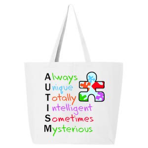 My Gift Is Autism: Always Unique Totally Intelligent Sometime Mysterious Puzzle 25L Jumbo Tote