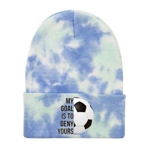 My Goal Is To Deny Yours Tie Dye 12in Knit Beanie