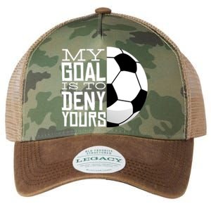 My Goal Is To Deny Yours Funny Soccer Legacy Tie Dye Trucker Hat