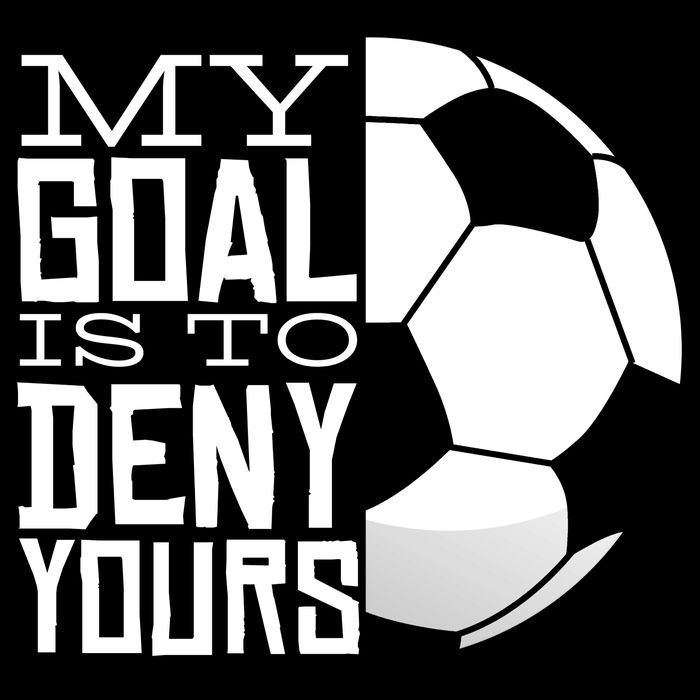 My Goal Is To Deny Yours Funny Soccer Cropped Pullover Crew