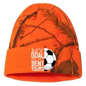 My Goal Is To Deny Yours Funny Soccer Kati Licensed 12" Camo Beanie