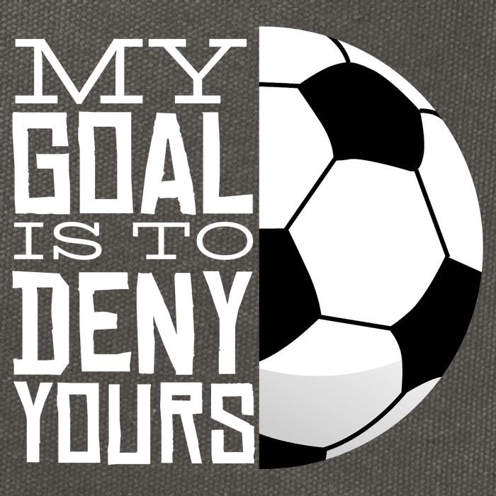 My Goal Is To Deny Yours Funny Soccer Cotton Canvas Backpack