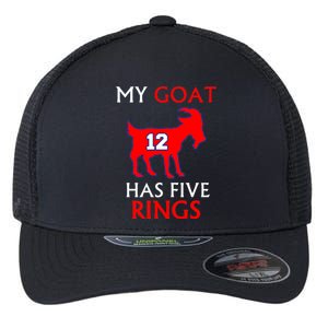 My Goat #12 Has Five Rings New England Football Champs Flexfit Unipanel Trucker Cap