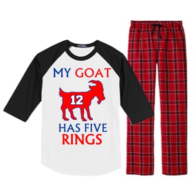 My Goat #12 Has Five Rings New England Football Champs Raglan Sleeve Pajama Set