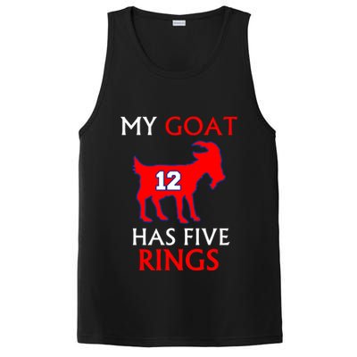 My Goat #12 Has Five Rings New England Football Champs PosiCharge Competitor Tank