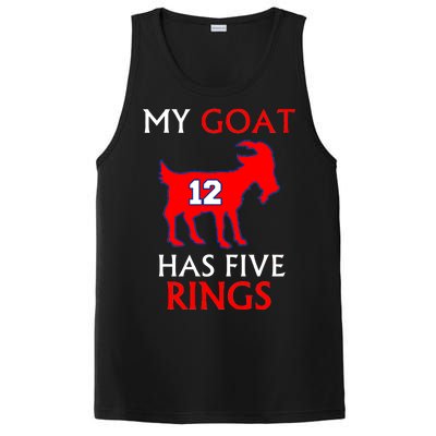 My Goat #12 Has Five Rings New England Football Champs PosiCharge Competitor Tank