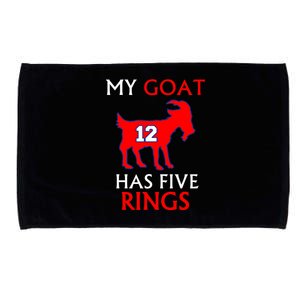 My Goat #12 Has Five Rings New England Football Champs Microfiber Hand Towel