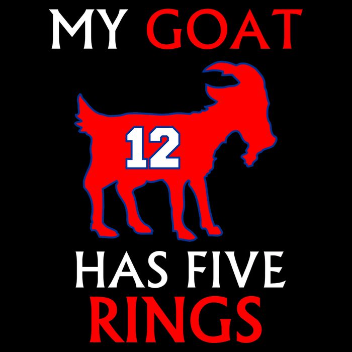 My Goat #12 Has Five Rings New England Football Champs Wool Snapback Cap