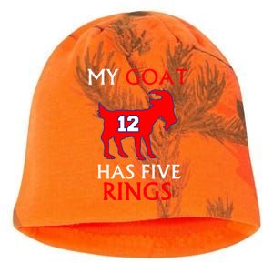 My Goat #12 Has Five Rings New England Football Champs Kati - Camo Knit Beanie