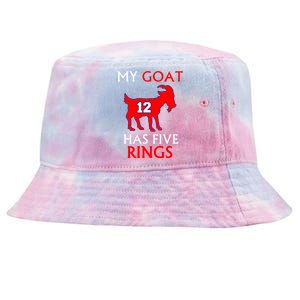 My Goat #12 Has Five Rings New England Football Champs Tie-Dyed Bucket Hat