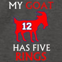 My Goat #12 Has Five Rings New England Football Champs Vector Backpack