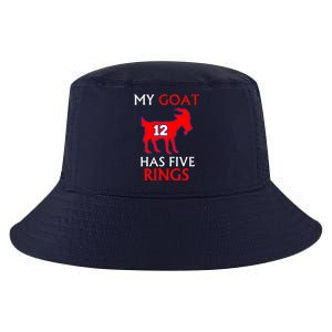 My Goat #12 Has Five Rings New England Football Champs Cool Comfort Performance Bucket Hat