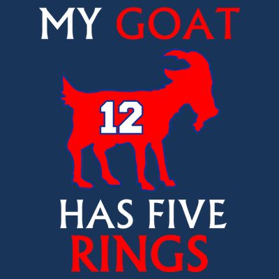 My Goat #12 Has Five Rings New England Football Champs T-Shirt