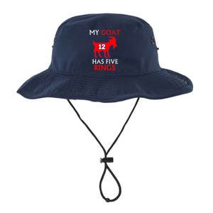 My Goat #12 Has Five Rings New England Football Champs Legacy Cool Fit Booney Bucket Hat