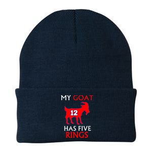 My Goat #12 Has Five Rings New England Football Champs Knit Cap Winter Beanie