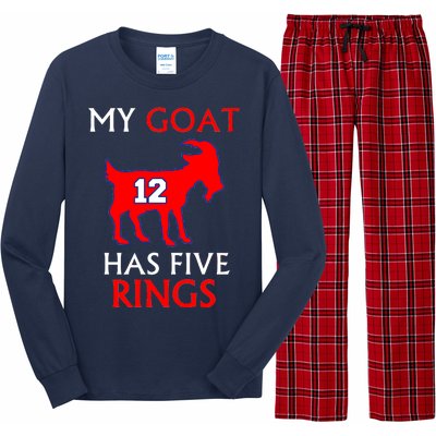 My Goat #12 Has Five Rings New England Football Champs Long Sleeve Pajama Set