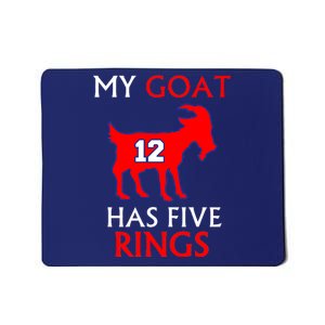 My Goat #12 Has Five Rings New England Football Champs Mousepad