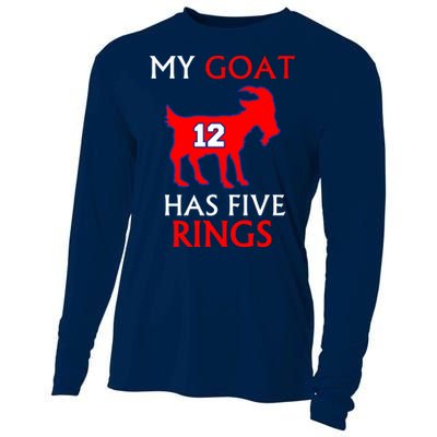 My Goat #12 Has Five Rings New England Football Champs Cooling Performance Long Sleeve Crew