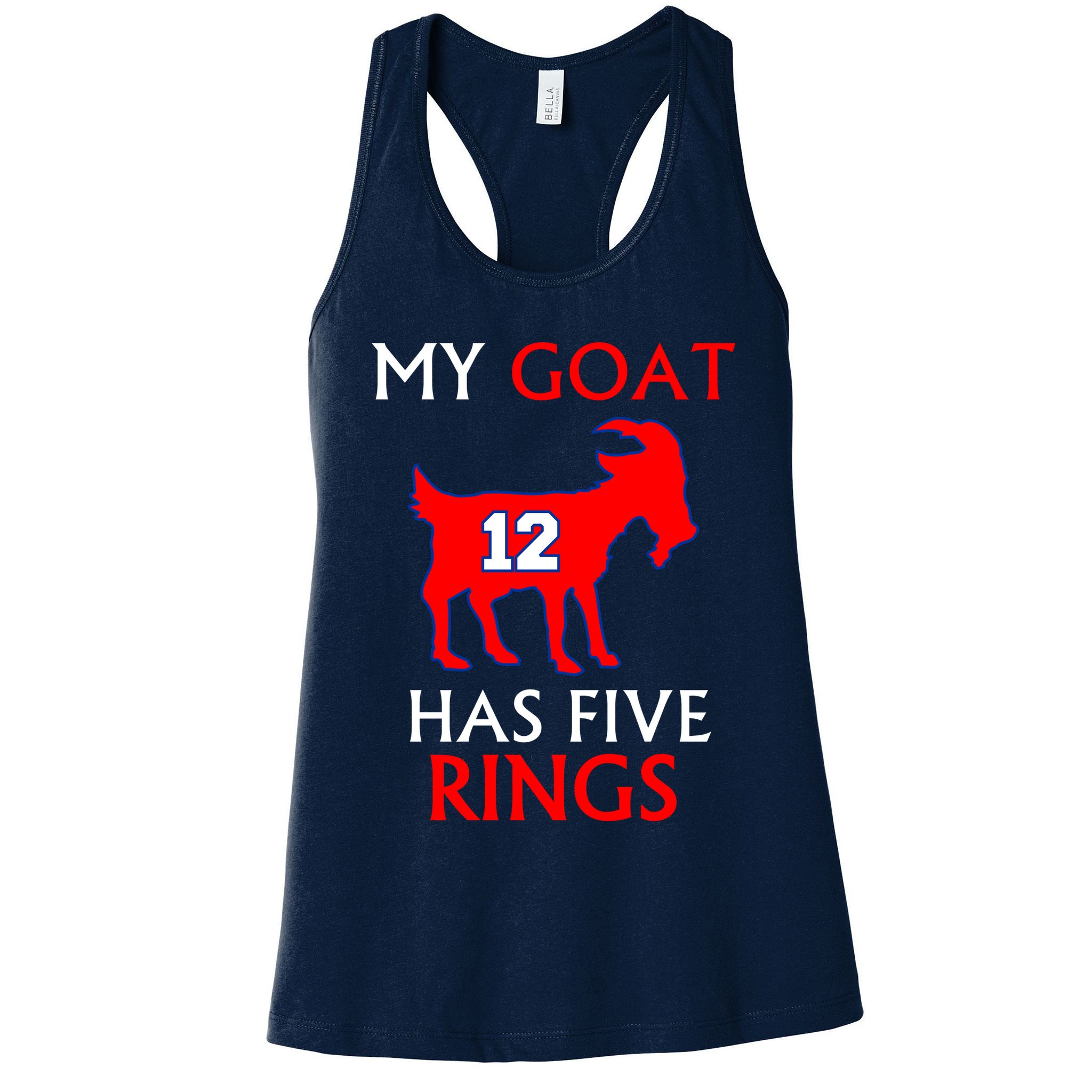 My Goat #12 Has Five Rings New England Football Champs Womens Tank Top