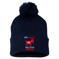 My Goat #12 Has Five Rings New England Football Champs Pom Pom 12in Knit Beanie