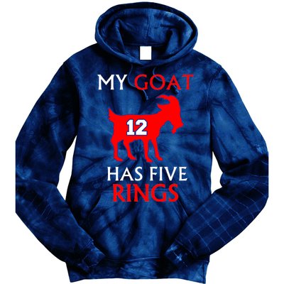 My Goat #12 Has Five Rings New England Football Champs Tie Dye Hoodie