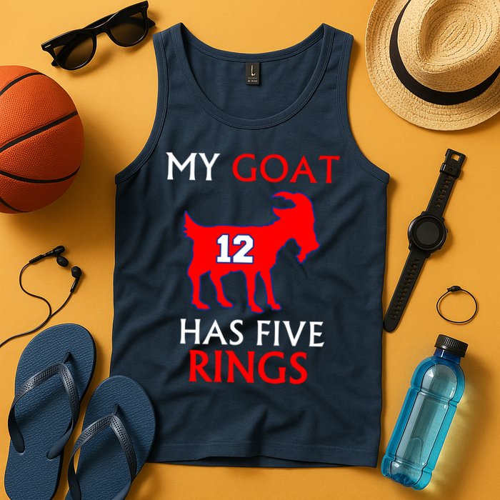 My Goat #12 Has Five Rings New England Football Champs Tank Top