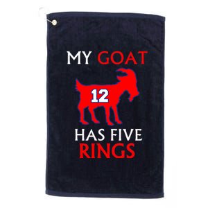 My Goat #12 Has Five Rings New England Football Champs Platinum Collection Golf Towel