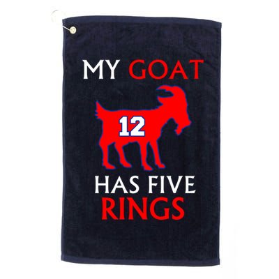 My Goat #12 Has Five Rings New England Football Champs Golf Towel