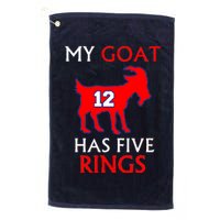 My Goat #12 Has Five Rings New England Football Champs Platinum Collection Golf Towel