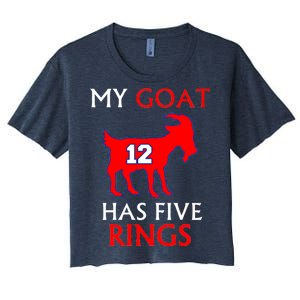 My Goat #12 Has Five Rings New England Football Champs Women's Crop Top Tee