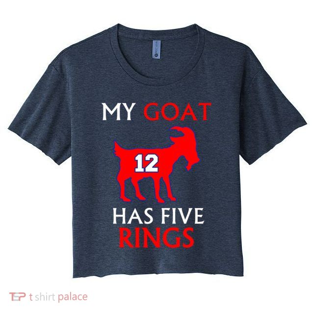 My Goat #12 Has Five Rings New England Football Champs Crop Top