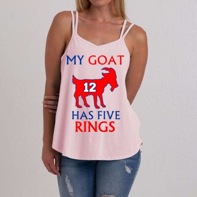 My Goat #12 Has Five Rings New England Football Champs Women's Strappy Tank