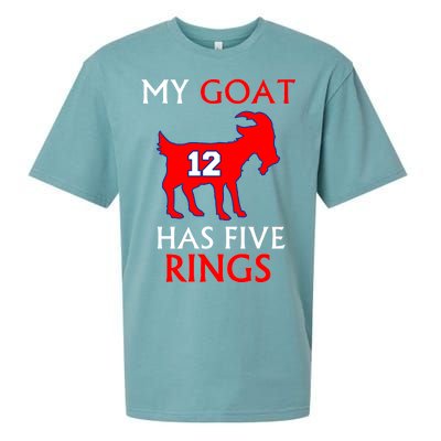 My Goat #12 Has Five Rings New England Football Champs Sueded Cloud Jersey T-Shirt