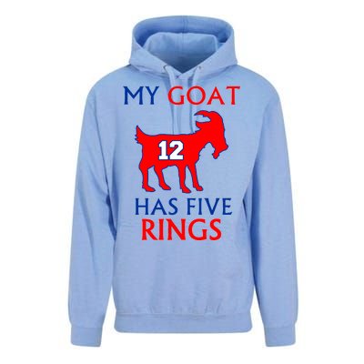 My Goat #12 Has Five Rings New England Football Champs Unisex Surf Hoodie