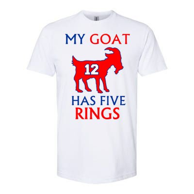 My Goat #12 Has Five Rings New England Football Champs Softstyle® CVC T-Shirt