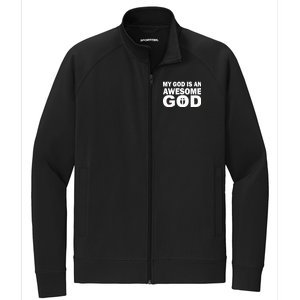 My God Is An Awesome God Jesus Stretch Full-Zip Cadet Jacket